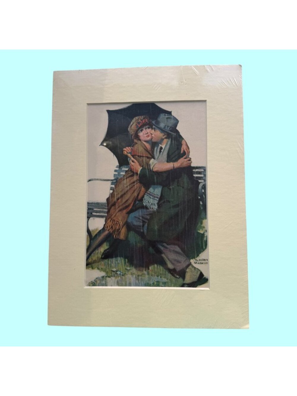 Vintage April Fools Dealton Valentine Romantic Couple Print Gallery Wall